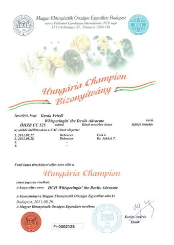 29. Aug. 2011 Champion Ungarn