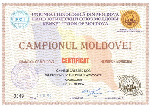 29. Apr. 2012 Champion Moldavien